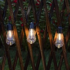 Solar Outdoor String Lights Patio Lights String Waterproof with 20 Warm 25FT
