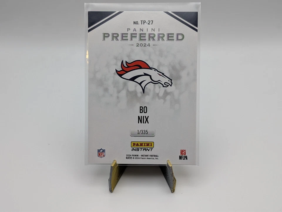 2024 Panini Preferred BO NIX #27 Rookie Denver Broncos RC /335 - Image 2 of 2
