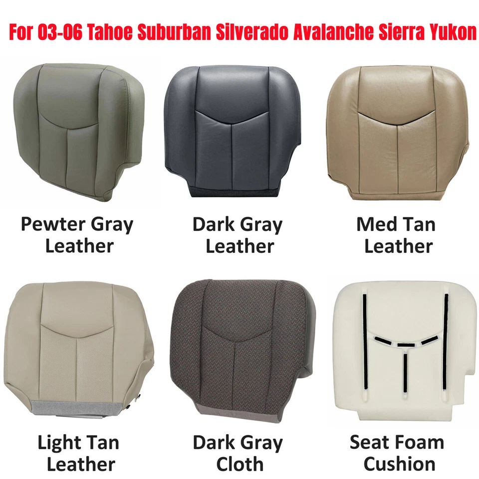 Cubierta de asiento inferior de repuesto para GMC Sierra 1500 2500 3500 2003 2004 2005 2006 Foto 2 de 4