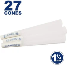 Elements 27 1 1/4 Rice Cones - Natural Unbleached Unrefined Rolling Papers