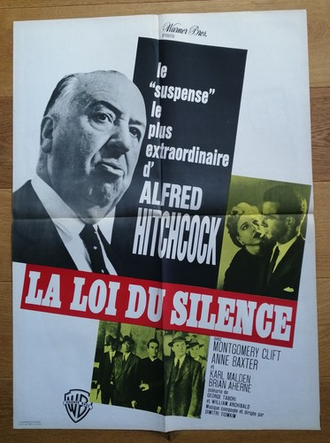 LOI DU SILENCE alfred hitchcock affiche cinema originale 80x60 R WB - 第 1/1 張圖片