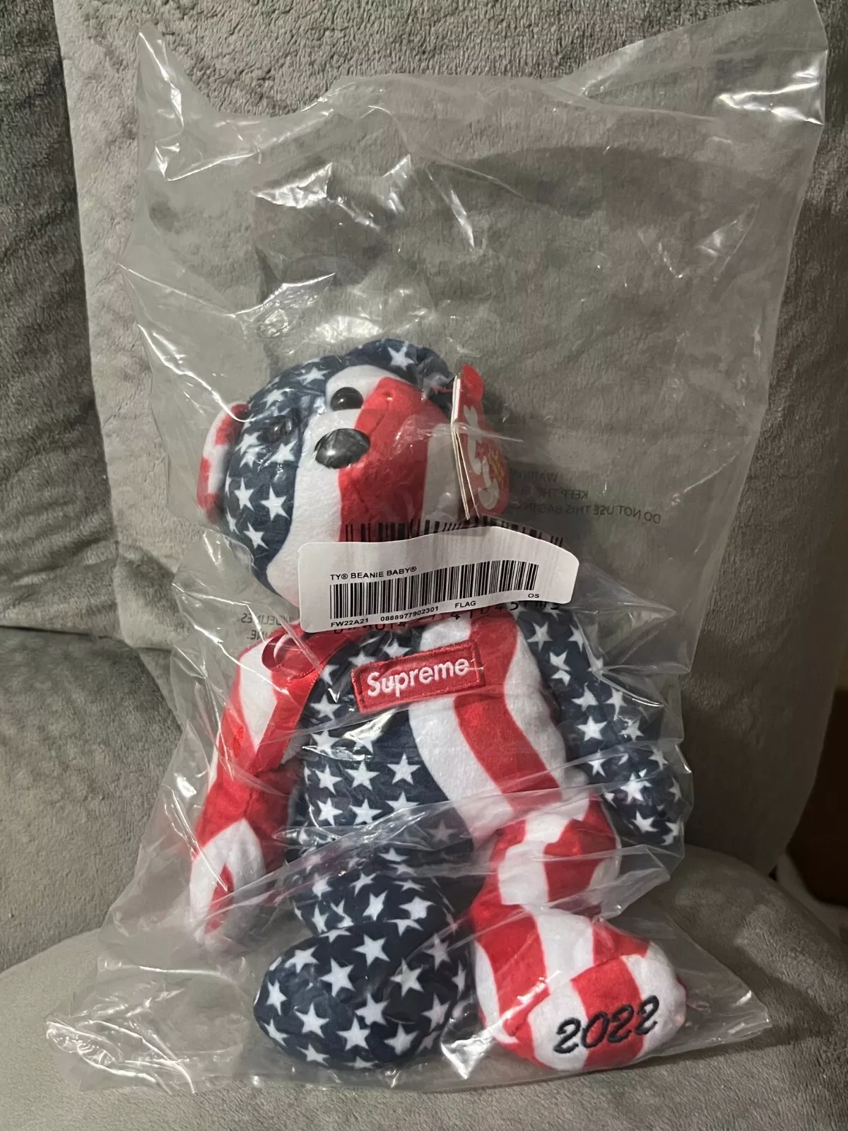 Peluche bébé multicolore Supreme x Ty Beanie 2022 (FW22A21 FLAG) taille unique