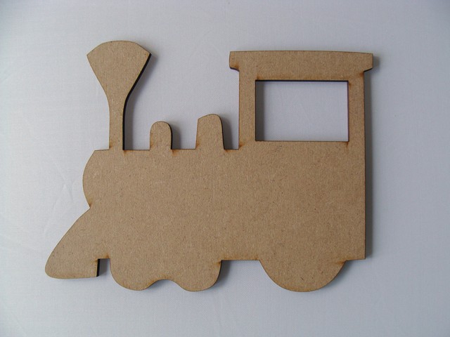 Trains,5 x Wooden craft shapes.