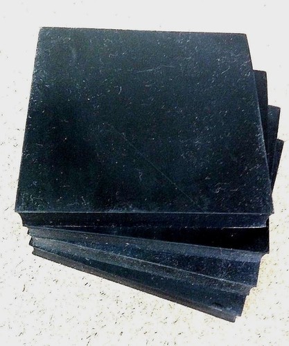 Neoprene Rubber Sheet 3/16" Thick X 12" X 12" - 60A Durometer, Medium Flexibility, Black