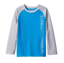 UNDER ARMOUR Boy's UA Waffle Long Sleeve Thermal  BRILLIANT BLUE/GREY  NWT