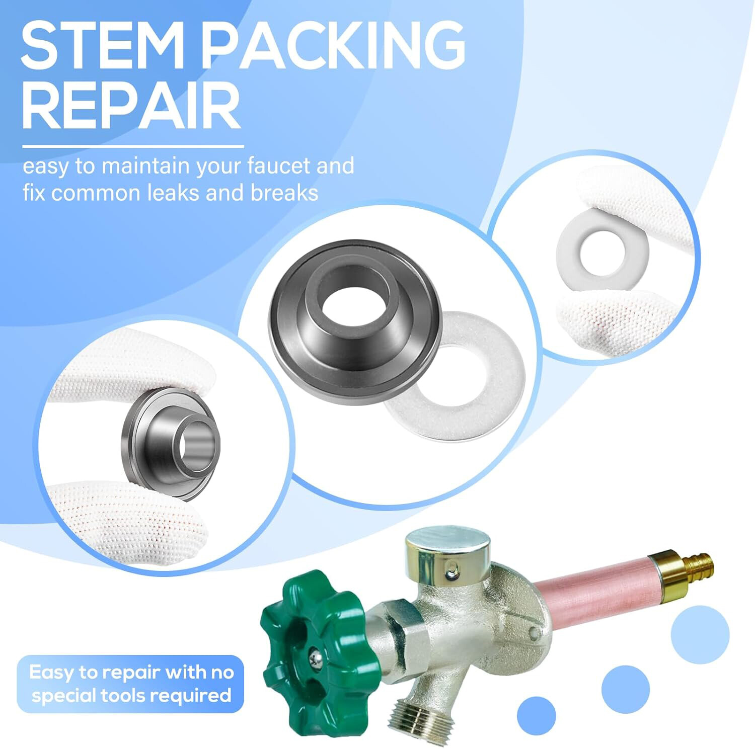 Prier C-134KT-802 Seat Washer Replacement Kit For C-134/144 Wall - View #3