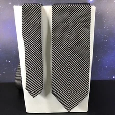 Brooks Brothers New with Tag Silk Black Silver Gray Neck Tie Necktie