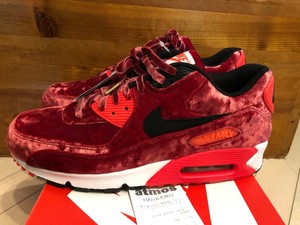 Nike Max 90 Anniversary Terciopelo Gimnasio Air Infrared ATMOS ROJO TALLA  11 | eBay