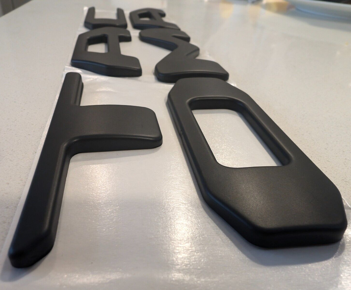 3D MATTE BLACK TAILGATE LETTERS COMPATIBLE WITH TOYOTA TACOMA 2024 2025 US MADE
