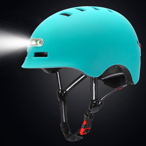 LED Lamp Cycling Bicycle Helmet Llluminated Warning Light Helmet Bike Safety Cap - Picture 10 of 13