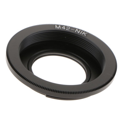 M42 Objektiv auf Nikon AI F Mount Kameraadapter mit Glasfokus auf unendlich
