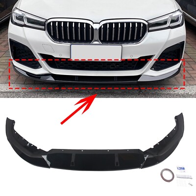 1 Satz Frontstoßstange Spoiler Schwarz Für BMW 5er G30 M Sport LCI 525i 530i