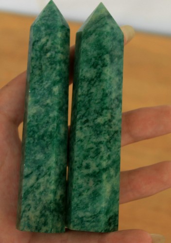 565g 7pcs 1.24lb NATURAL PRETTY HTELONGSEN CRYSTAL POINT HEALING - Picture 9 of 12