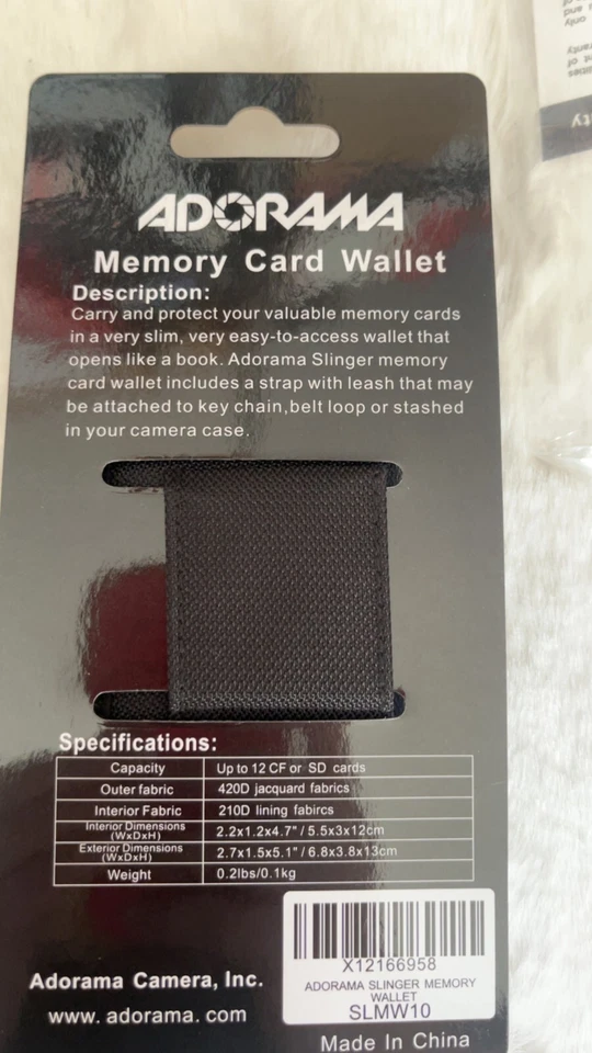 NEW Adorama Slinger Digital Memory Card Wallet - Holds 12 Cards #SLMW10 - Image 3 of 4