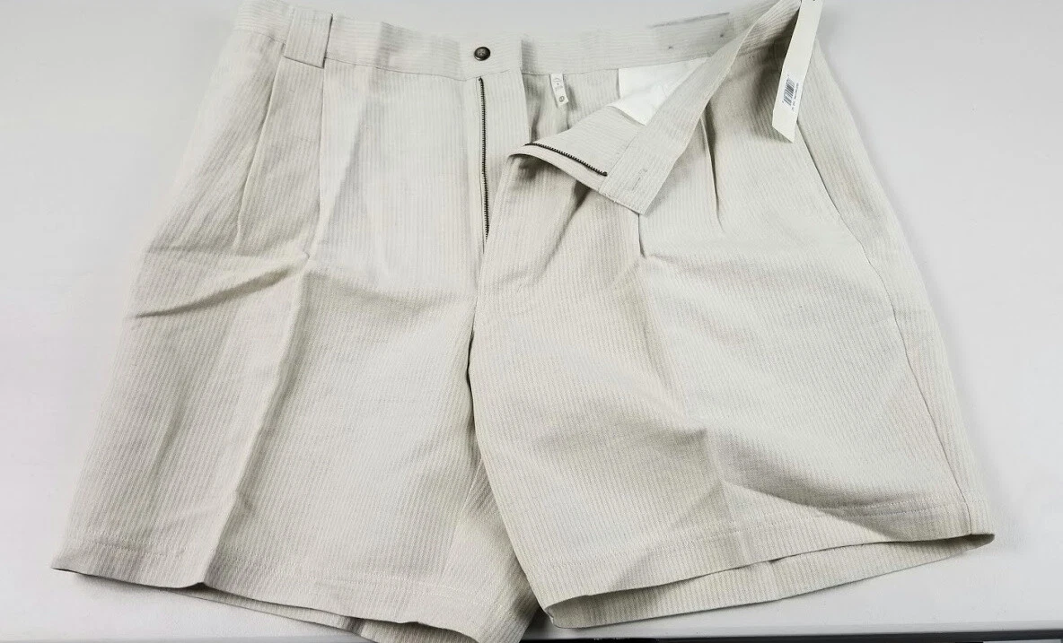 NWTS Axis Linen Men's Tan Designer Shorts Size 42