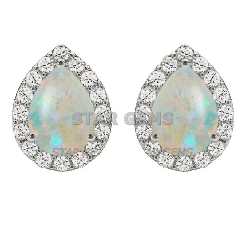 Gemelos Piedra Blanco Opal para hombres