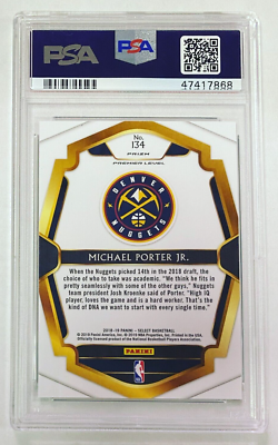 その他 Michael Porter Jr. RC Silver Prizm 2018-19 Select Michael Porter Jr. Premier Level Silver Prizm PSA 9