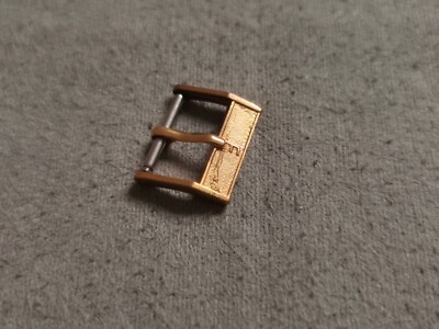 Eberhard & Co. vintage gold plated buckle mm 15 relief logo used condition T1