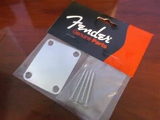 NEW - Genuine Fender Neckplate For Vintage Strat - CHROME, 099-1447-100
