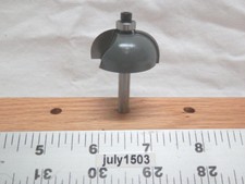 (1) NEW  MLCS 1/2" Radius Cove Carbide Tipped Router Bit 1/4" Shank n2