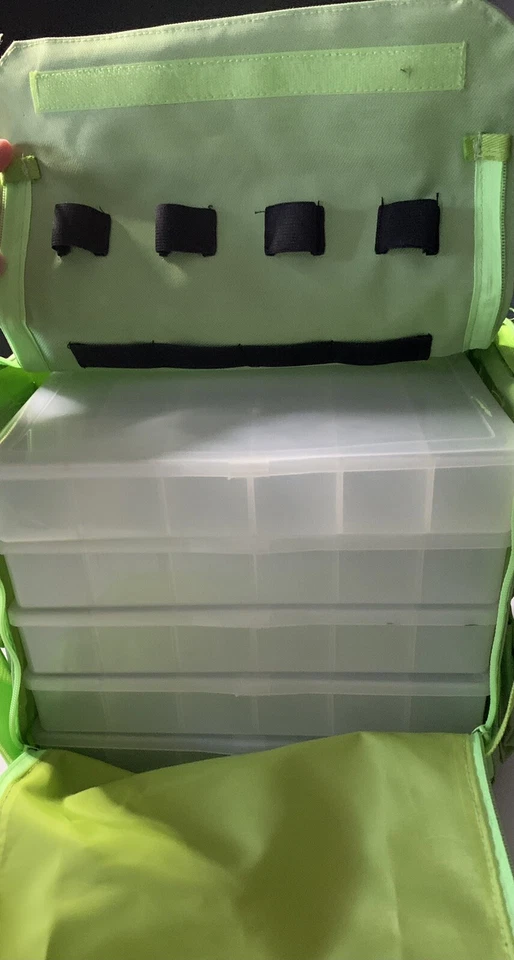 Bolso organizador de almacenamiento artesanal Darice verde solo negro nuevo con etiquetas Foto 3 de 4