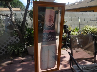 Vintage SEAGRAM'S Thermometer Mirror Glass Sign by Signs & Glasworks  Circa 70's