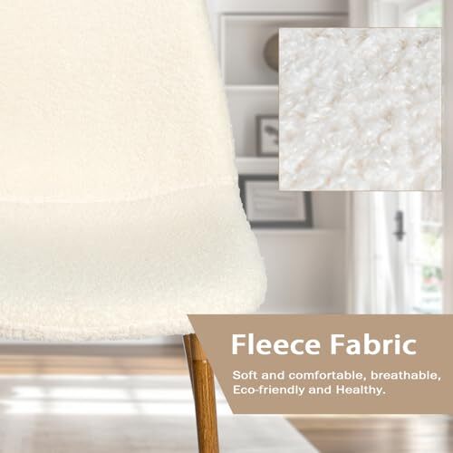  Modern Dining Chairs Set of 4, Upholstered Fabric Armless Dining Room Seating 