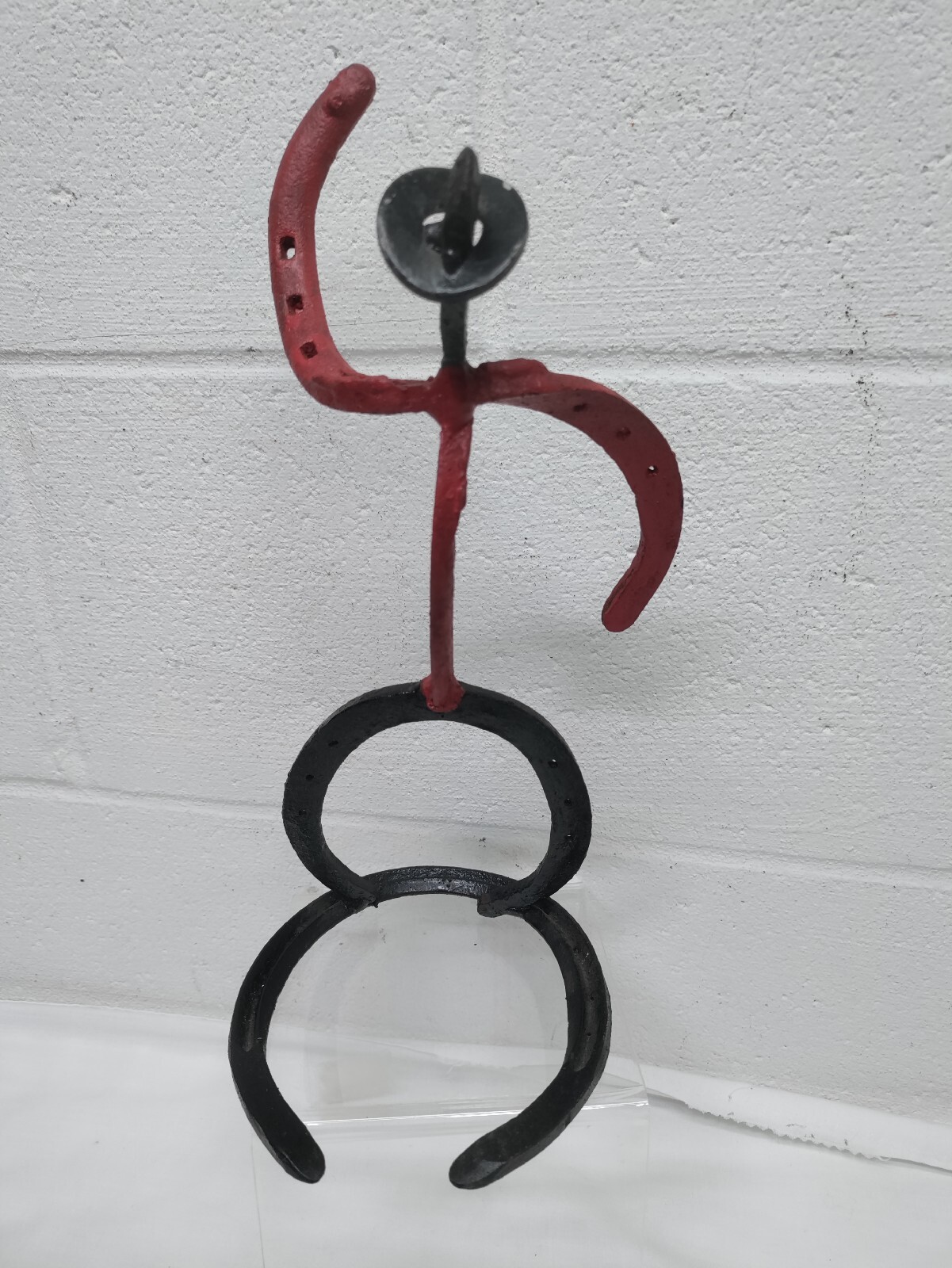 Horseshoe Cowboy Made from Horseshoes Metal Welded Western Art