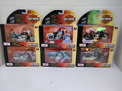 Maisto 1/18 Harley Davidson Motorcycles (6) Series 27 Complete Set