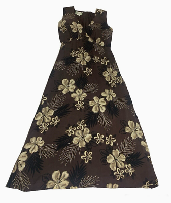 Tommy Bahama Womens Dress Size 2 Brown Floral Sleeveless Long Silk Lined |  eBay
