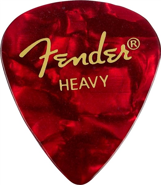 Genuine Fender 351 Premium Picks Red Moto Heavy 12-pack 098-0351-909