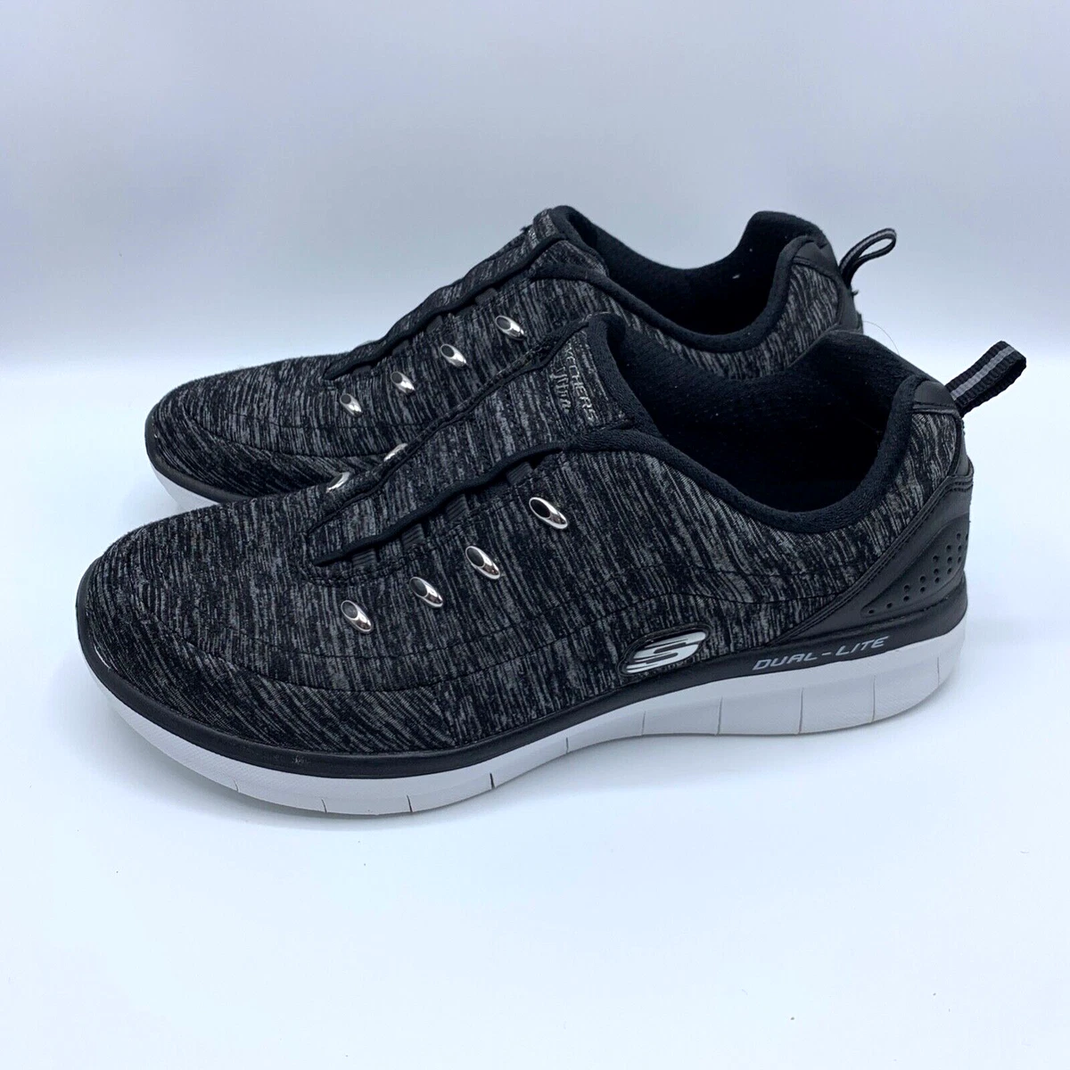 Skechers black cheap dual lite