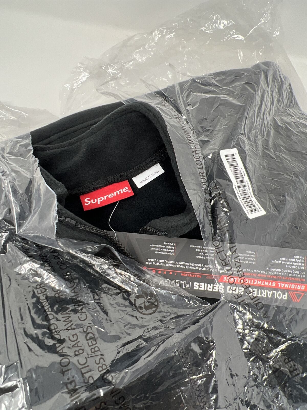 Supreme/Polartec Zip Fleece Jacket Medium Black New | eBay