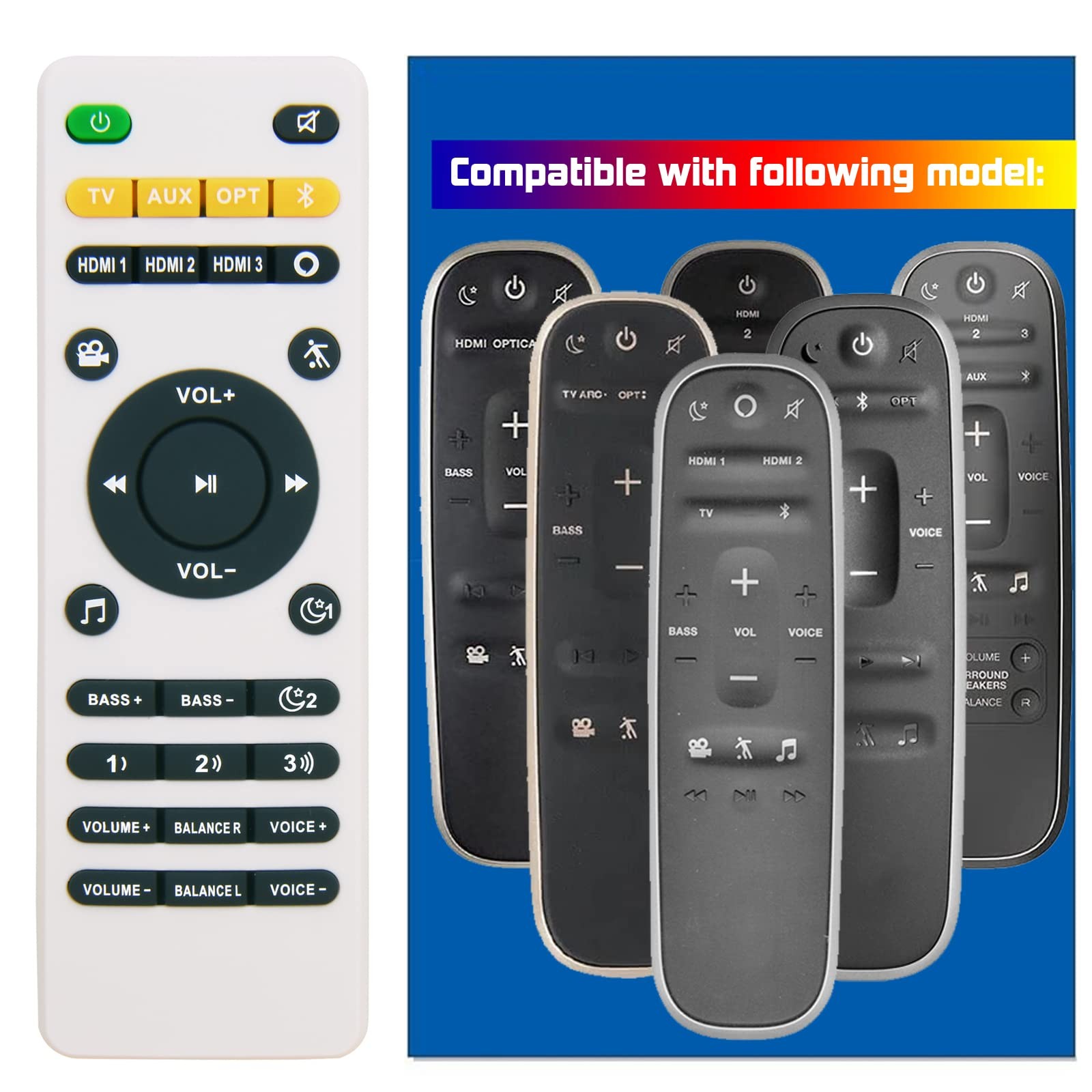 New Remote Control for Polk Audio Soundbar MagniFi , Magnifi Mini, FR1 Home T...