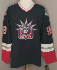 Wayne Gretzky New York Rangers Blue "Statue of Liberty Throwback" CCM NHL Jersey