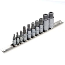 DAKCOS Triple Square Spline Bit Socket Set 10pcs M4 - M18 1/4” 3/8” 1/2” Drive