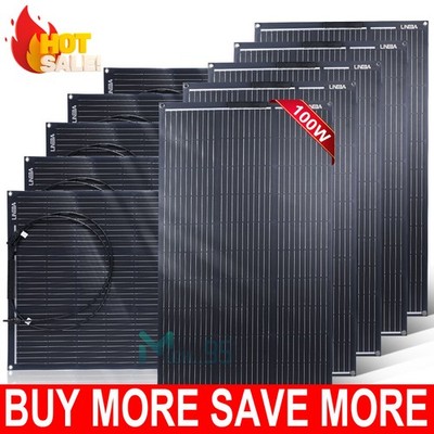 100W 200W 400W 1000Watt 12V Monocrystalline Solar Panel Home RV Camping Off Grid