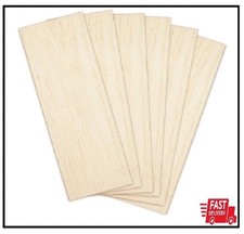 Balsa Wood Sheets Unfinished Thin Wood Pieces for Crafts 1/16 Thick 12x4 - Pac