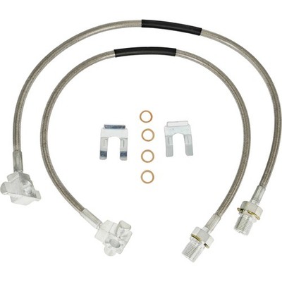 2X Front Extended Stainless Line 89340S for Chevy Pickup Truck SUV Lift