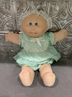 vintage 1984 cabbage patch doll Preemie Baby Blue Eyes Green Outfit Original