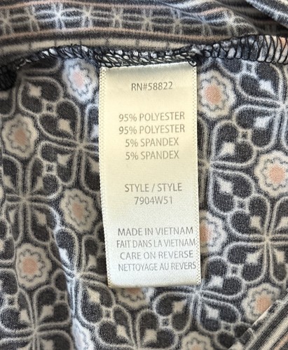 Max Studio Navy Blue Peach Floral Geometric Sleeveless Shift Dress  Boho Medium? - Picture 6 of 7