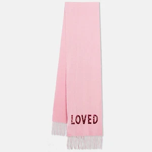 Foulard Gucci rose LOVED orné de cachemire et soie