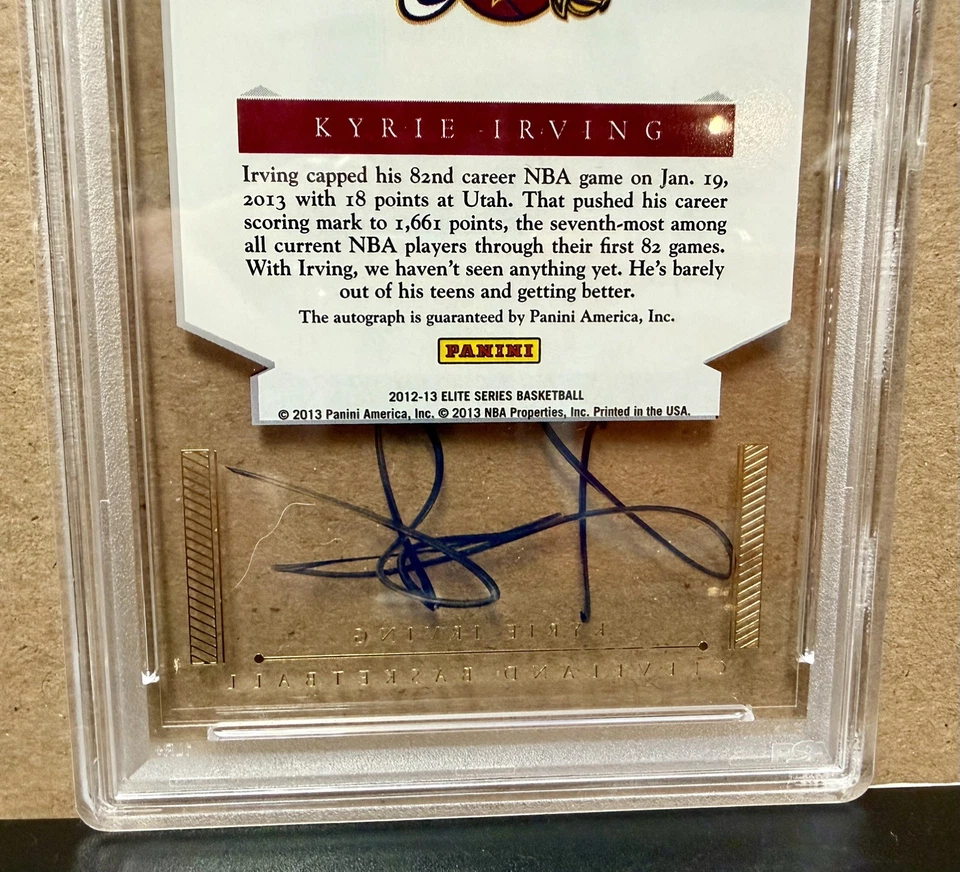 2012-13 Panini Elite Series KYRIE IRVING Rookie Inscriptions RC Auto #8 PSA 8 - Image 3 of 3