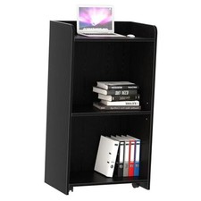 Podium Stand - Portable Podium Stand with 4 Rolling Wheels, Pulpits for Black