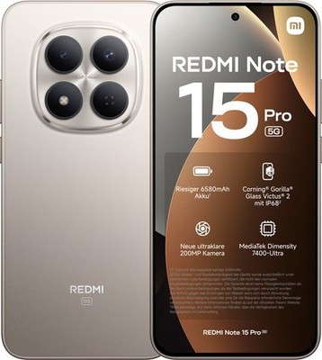 Xiaomi Redmi Note 15 Pro 5G 256GB 8GB RAM Dual Gold EU