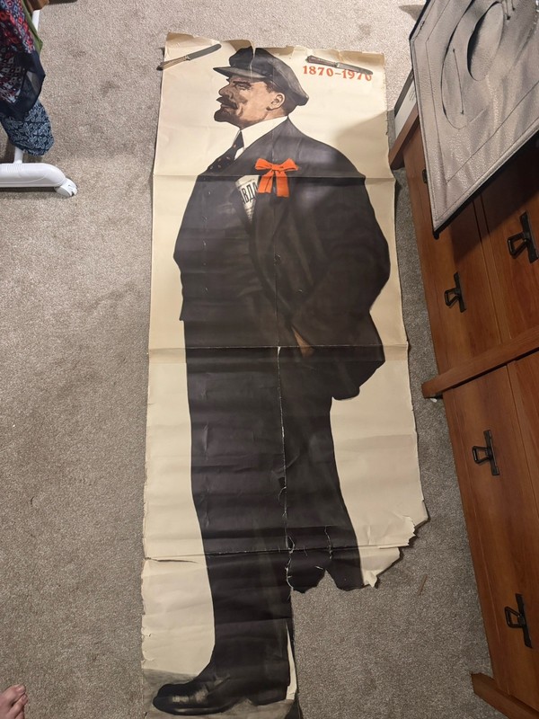 Vladimir Lenin Propoganda Vladimir Ilic Lenin Poster by I. Bilibin Damage