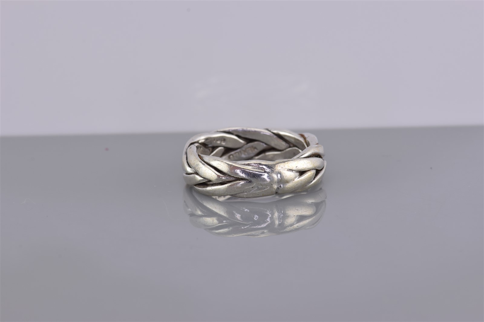 Sterling Silver 6mm Solid Braided Multi Band Ring… - image 5