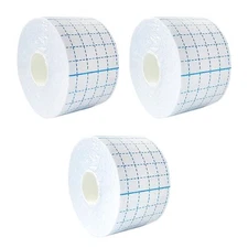 3 Rolls Non-Woven Cover Roll Stretch Tape, Dressing Retention Tape, Non-Woven...