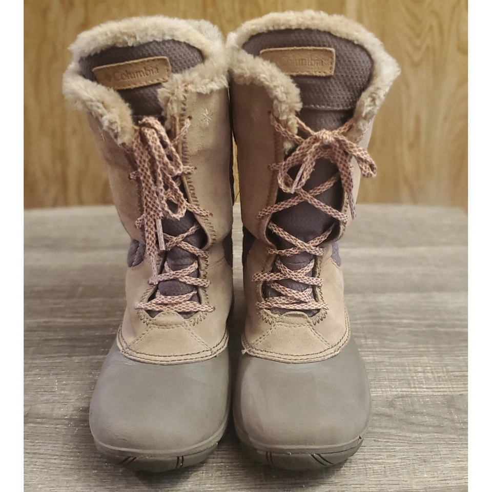 Columbia Canyon Botas de Invierno con Cordones Juveniles Talla 3 Marrón Foto 2 de 4