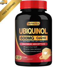 DRFOSTER CoQ10 600 mg, Ubiquinol 120 Count Pack of 1 